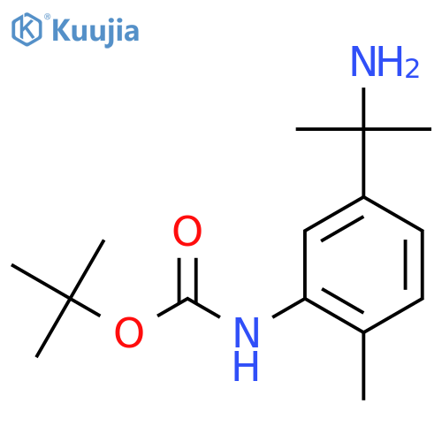 tert-butyl N-5-(2-aminopropan-2-yl)-2-methylphenylcarbamate structure