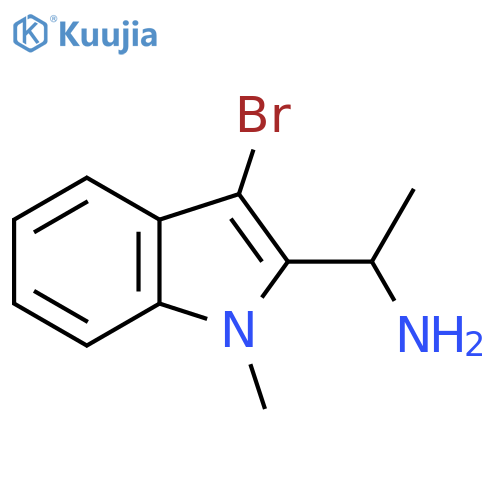 1-(3-bromo-1-methyl-1H-indol-2-yl)ethan-1-amine structure