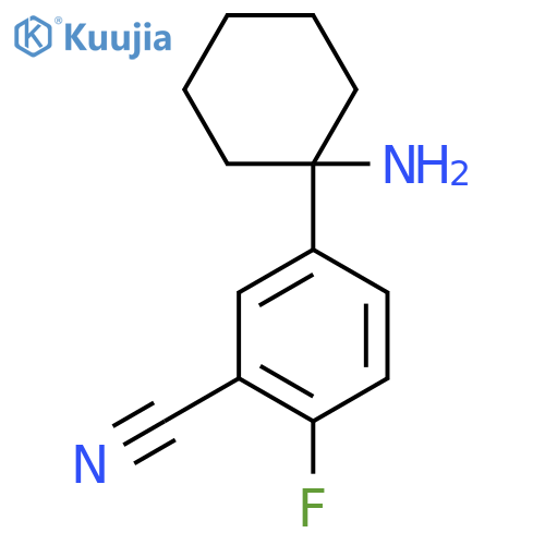 5-(1-aminocyclohexyl)-2-fluorobenzonitrile structure