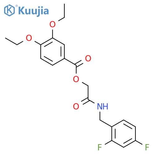 {[(2,4-Difluorophenyl)methyl]carbamoyl}methyl 3,4-diethoxybenzoate structure