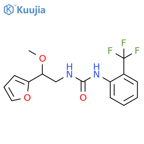 1-[2-(furan-2-yl)-2-methoxyethyl]-3-[2-(trifluoromethyl)phenyl]urea structure