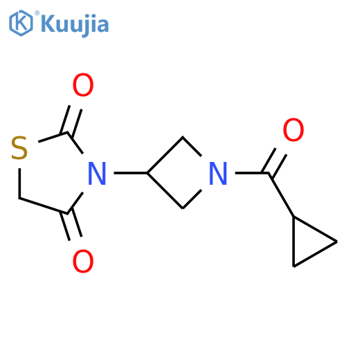 3-[1-(cyclopropanecarbonyl)azetidin-3-yl]-1,3-thiazolidine-2,4-dione structure