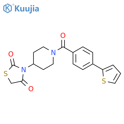 3-[1-[4-(2-Thienyl)benzoyl]-4-piperidinyl]-2,4-thiazolidinedione structure