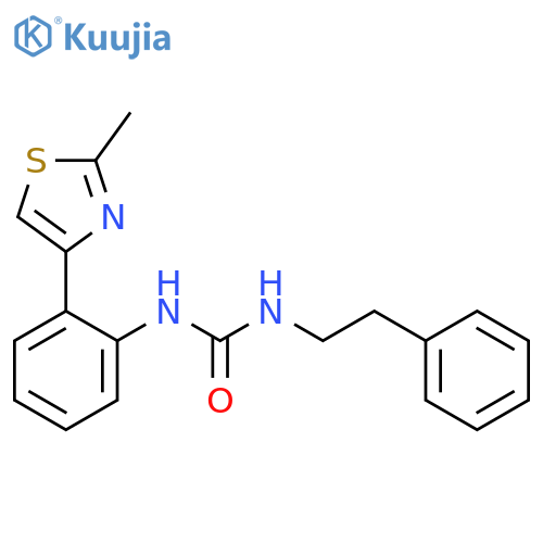 N-[2-(2-Methyl-4-thiazolyl)phenyl]-N′-(2-phenylethyl)urea structure