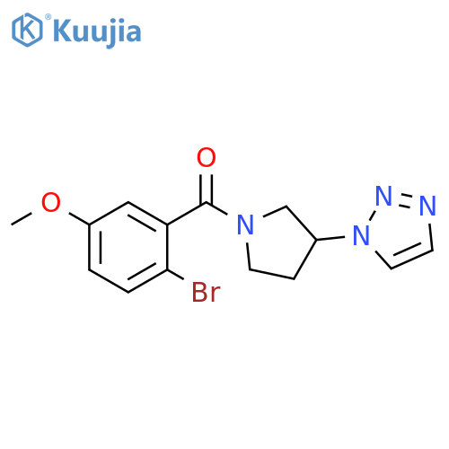 (2-bromo-5-methoxyphenyl)-[3-(triazol-1-yl)pyrrolidin-1-yl]methanone structure