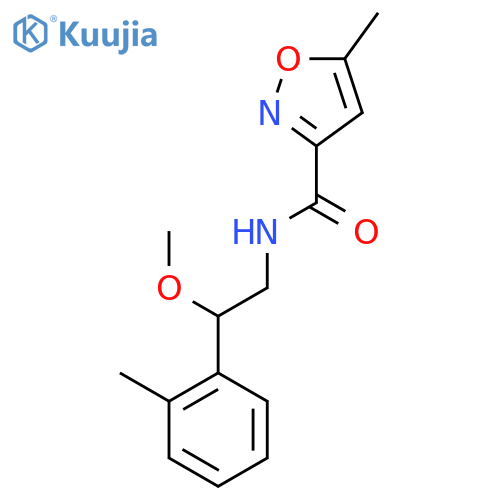 N-(2-methoxy-2-(o-tolyl)ethyl)-5-methylisoxazole-3-carboxamide structure