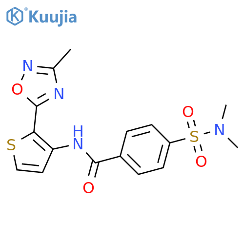 4-(dimethylsulfamoyl)-N-[2-(3-methyl-1,2,4-oxadiazol-5-yl)thiophen-3-yl]benzamide structure