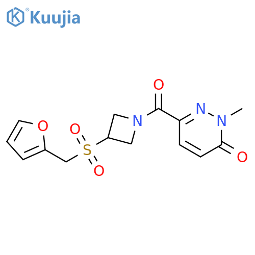 6-{3-[(furan-2-yl)methanesulfonyl]azetidine-1-carbonyl}-2-methyl-2,3-dihydropyridazin-3-one structure