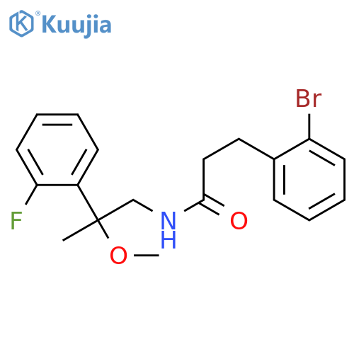 3-(2-bromophenyl)-N-[2-(2-fluorophenyl)-2-methoxypropyl]propanamide structure