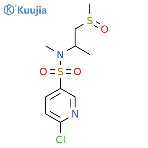 6-chloro-N-(1-methanesulfinylpropan-2-yl)-N-methylpyridine-3-sulfonamide structure