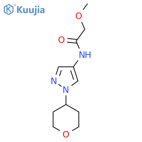 2-methoxy-N-(1-(tetrahydro-2H-pyran-4-yl)-1H-pyrazol-4-yl)acetamide structure