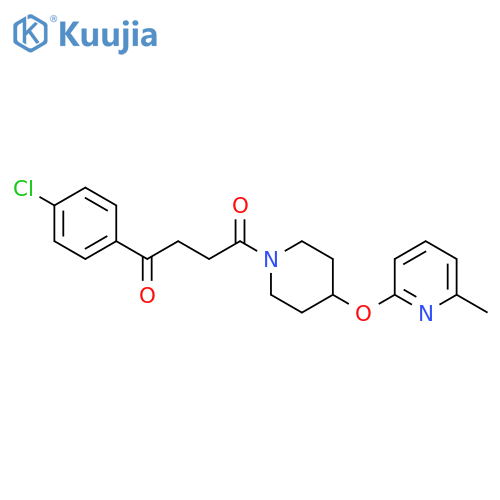 1-(4-chlorophenyl)-4-{4-[(6-methylpyridin-2-yl)oxy]piperidin-1-yl}butane-1,4-dione structure