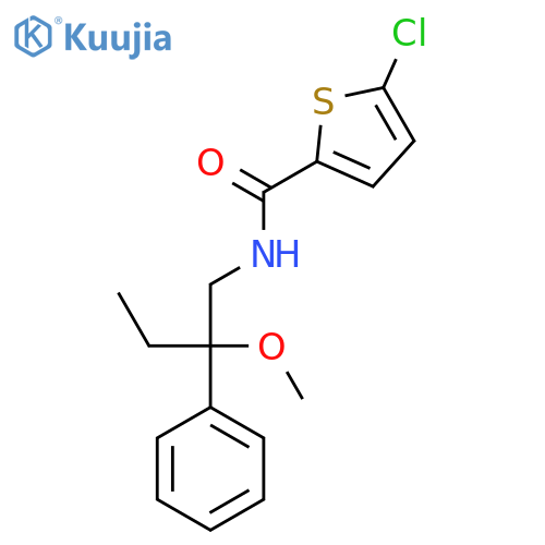 5-chloro-N-(2-methoxy-2-phenylbutyl)thiophene-2-carboxamide structure