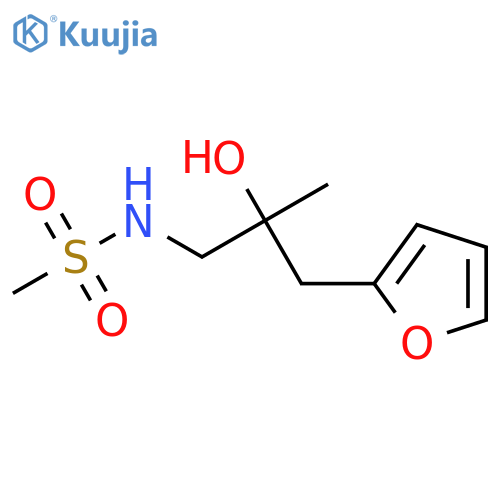 N-[3-(furan-2-yl)-2-hydroxy-2-methylpropyl]methanesulfonamide structure