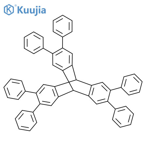 2,3,6,7,14,15-Hexaphenyl-9,10-dihydro-9,10-[1,2]benzenoanthracene structure