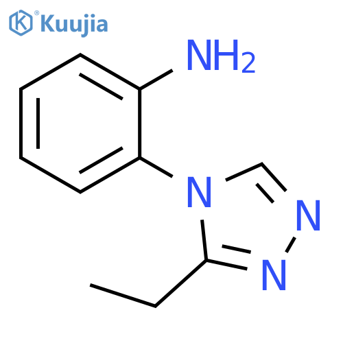 Benzenamine, 2-(3-ethyl-4H-1,2,4-triazol-4-yl)- structure