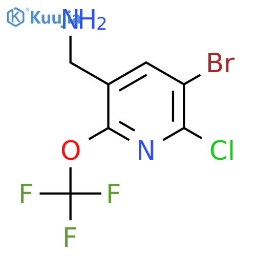 3-(Aminomethyl)-5-bromo-6-chloro-2-(trifluoromethoxy)pyridine structure