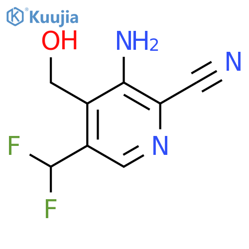 3-Amino-2-cyano-5-(difluoromethyl)pyridine-4-methanol structure