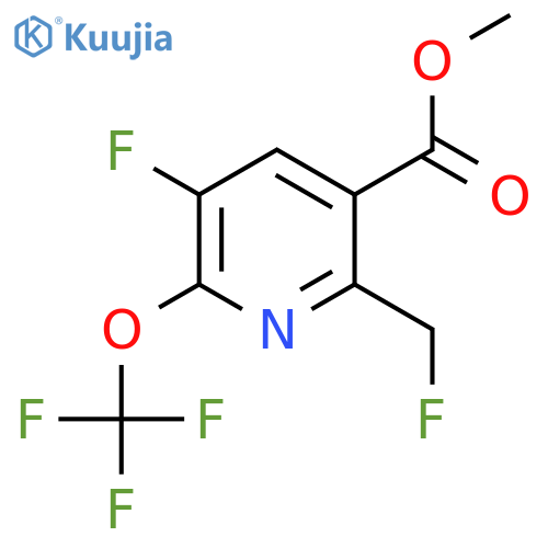 Methyl 3-fluoro-6-(fluoromethyl)-2-(trifluoromethoxy)pyridine-5-carboxylate structure