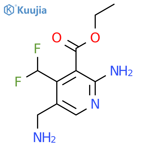 Ethyl 2-amino-5-(aminomethyl)-4-(difluoromethyl)pyridine-3-carboxylate structure