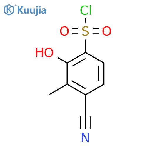 4-Cyano-2-hydroxy-3-methylbenzenesulfonyl chloride structure