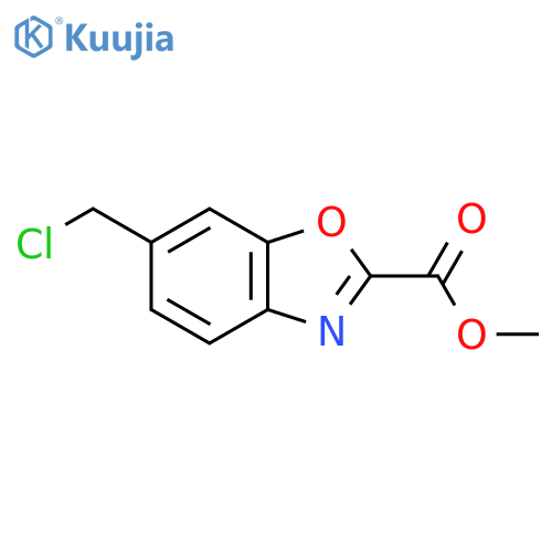 Methyl 6-(chloromethyl)benzo[d]oxazole-2-carboxylate structure