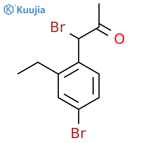 1-Bromo-1-(4-bromo-2-ethylphenyl)propan-2-one structure