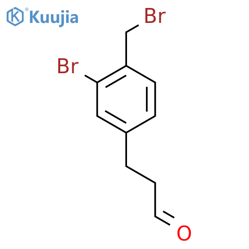 3-(3-Bromo-4-(bromomethyl)phenyl)propanal structure