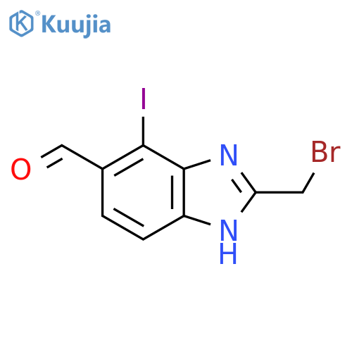 2-Bromomethyl-6-formyl-7-iodo-1H-benzimidazole structure