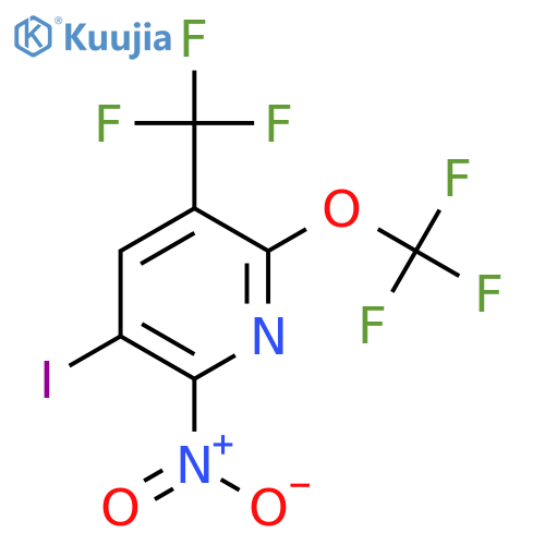 3-Iodo-2-nitro-6-(trifluoromethoxy)-5-(trifluoromethyl)pyridine structure