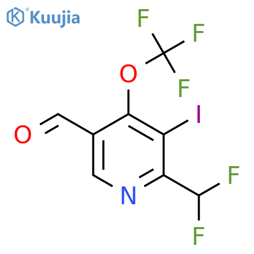 2-(Difluoromethyl)-3-iodo-4-(trifluoromethoxy)pyridine-5-carboxaldehyde structure