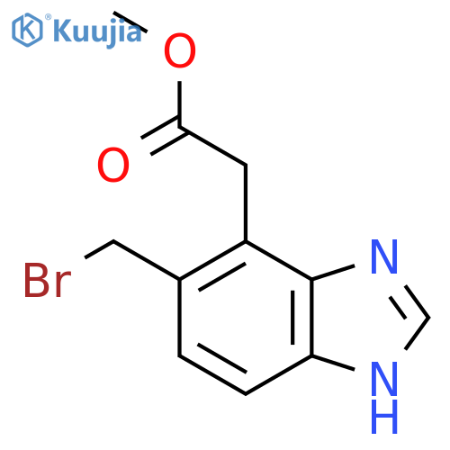 Methyl 5-bromomethyl-1H-benzimidazole-4-acetate structure