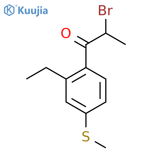 2-Bromo-1-(2-ethyl-4-(methylthio)phenyl)propan-1-one structure