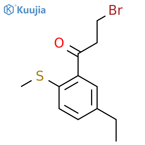 3-Bromo-1-(5-ethyl-2-(methylthio)phenyl)propan-1-one structure