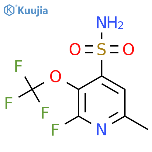 2-Fluoro-6-methyl-3-(trifluoromethoxy)pyridine-4-sulfonamide structure