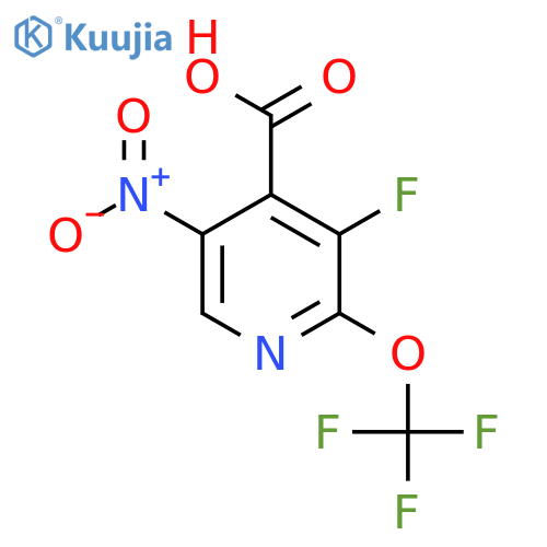 3-Fluoro-5-nitro-2-(trifluoromethoxy)pyridine-4-carboxylic acid structure
