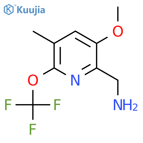 2-(Aminomethyl)-3-methoxy-5-methyl-6-(trifluoromethoxy)pyridine structure
