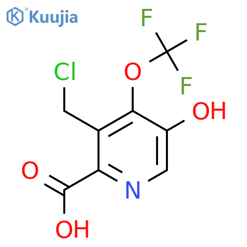 3-(Chloromethyl)-5-hydroxy-4-(trifluoromethoxy)pyridine-2-carboxylic acid structure