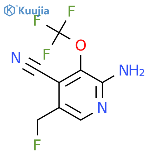 2-Amino-4-cyano-5-(fluoromethyl)-3-(trifluoromethoxy)pyridine structure