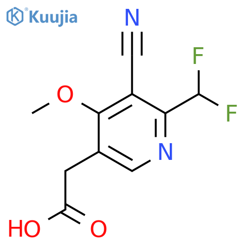 3-Cyano-2-(difluoromethyl)-4-methoxypyridine-5-acetic acid structure
