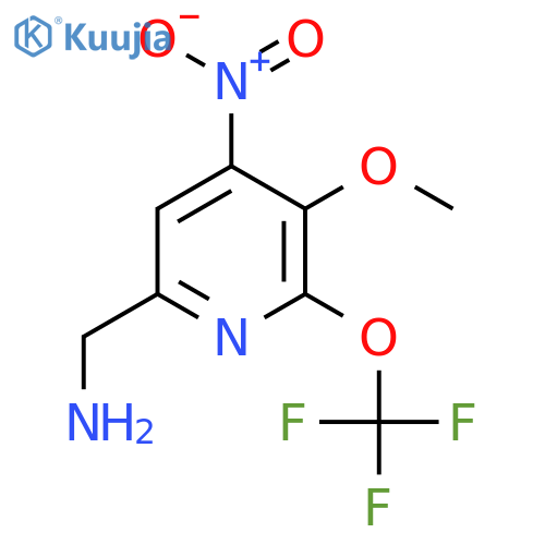 6-(Aminomethyl)-3-methoxy-4-nitro-2-(trifluoromethoxy)pyridine structure