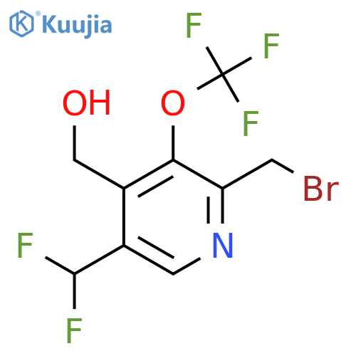 2-(Bromomethyl)-5-(difluoromethyl)-3-(trifluoromethoxy)pyridine-4-methanol structure