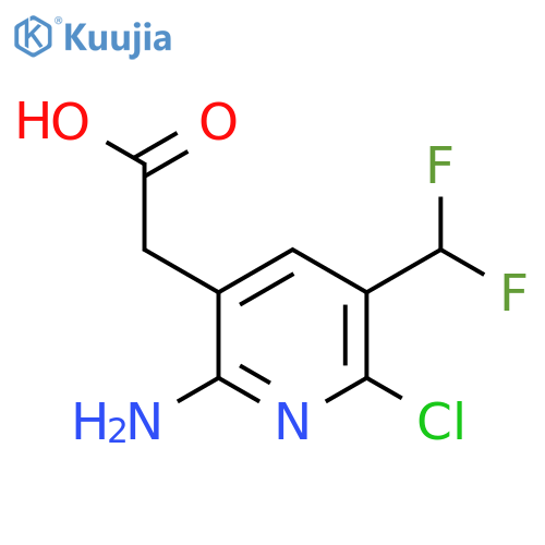 2-Amino-6-chloro-5-(difluoromethyl)pyridine-3-acetic acid structure