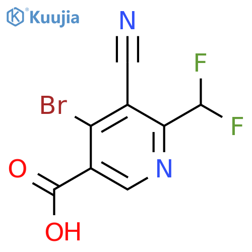 4-Bromo-3-cyano-2-(difluoromethyl)pyridine-5-carboxylic acid structure