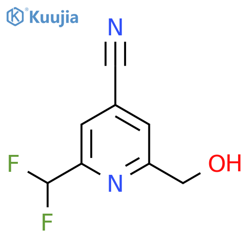 4-Cyano-2-(difluoromethyl)pyridine-6-methanol structure