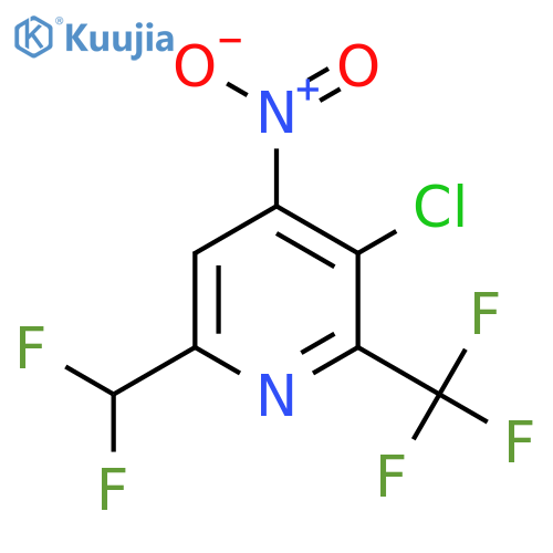3-Chloro-6-(difluoromethyl)-4-nitro-2-(trifluoromethyl)pyridine structure