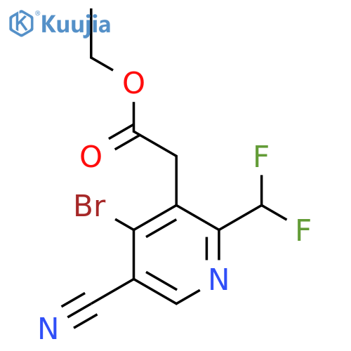 Ethyl 4-bromo-5-cyano-2-(difluoromethyl)pyridine-3-acetate structure