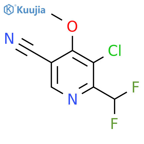 3-Chloro-5-cyano-2-(difluoromethyl)-4-methoxypyridine structure