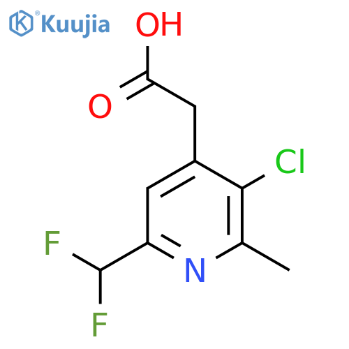 3-Chloro-6-(difluoromethyl)-2-methylpyridine-4-acetic acid structure