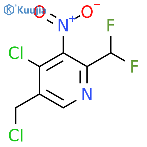 4-Chloro-5-(chloromethyl)-2-(difluoromethyl)-3-nitropyridine structure